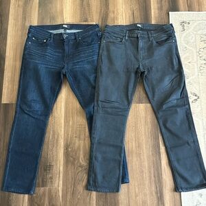 Bundle of (2) Paige Lennox Slim Fit Jeans, size 32 waist